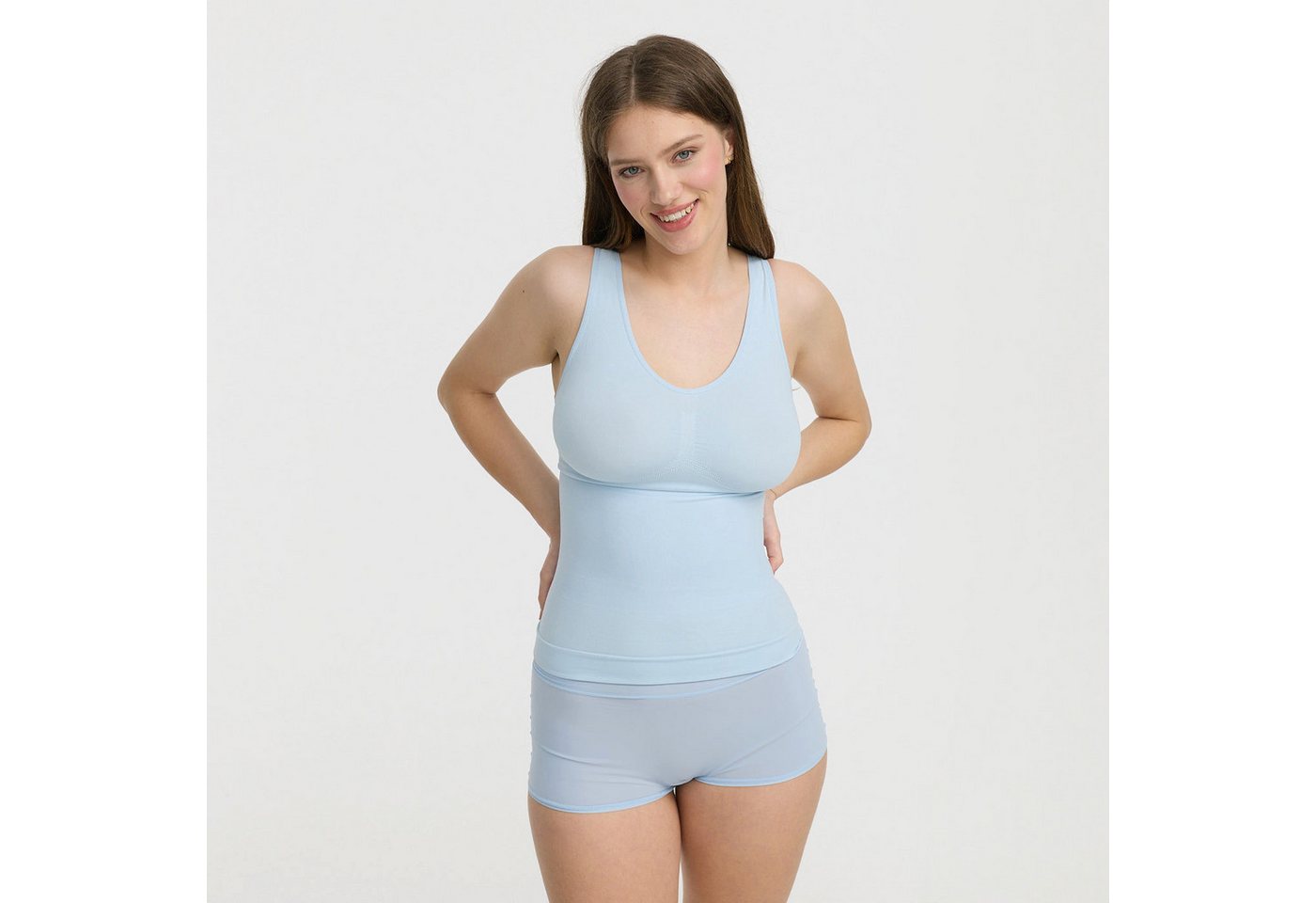 Creamy Fabrics Miederbody Shaping Unterhemd-Baby Blue-XL (1-tlg) Figurformend Creamy Fabrics Miederbody Shaping Unterhemd-Baby Blue-XL (1-tlg) Figurformend von Creamy Fabrics
