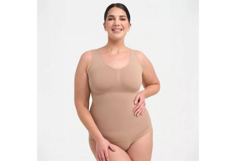 Creamy Fabrics Miederbody Shaping Unterhemd-Beige-M (1-tlg) von Creamy Fabrics