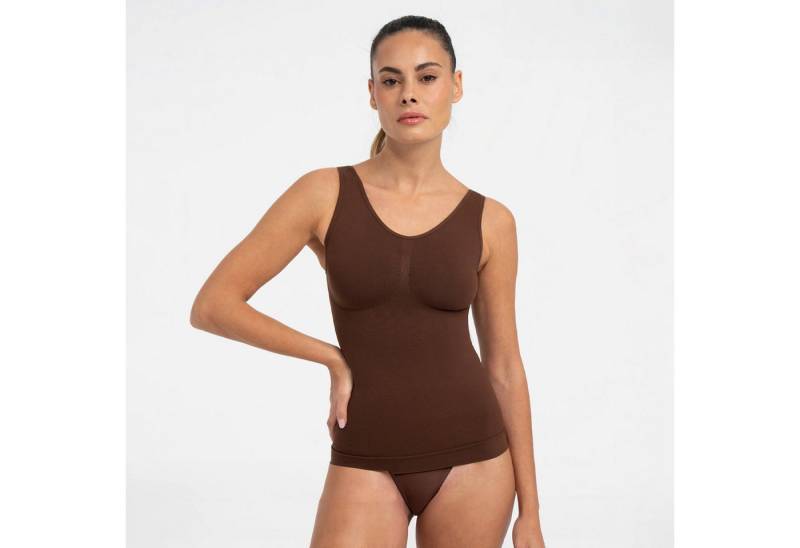 Creamy Fabrics Miederbody Shaping Unterhemd-Braun-3XL (1-tlg) von Creamy Fabrics