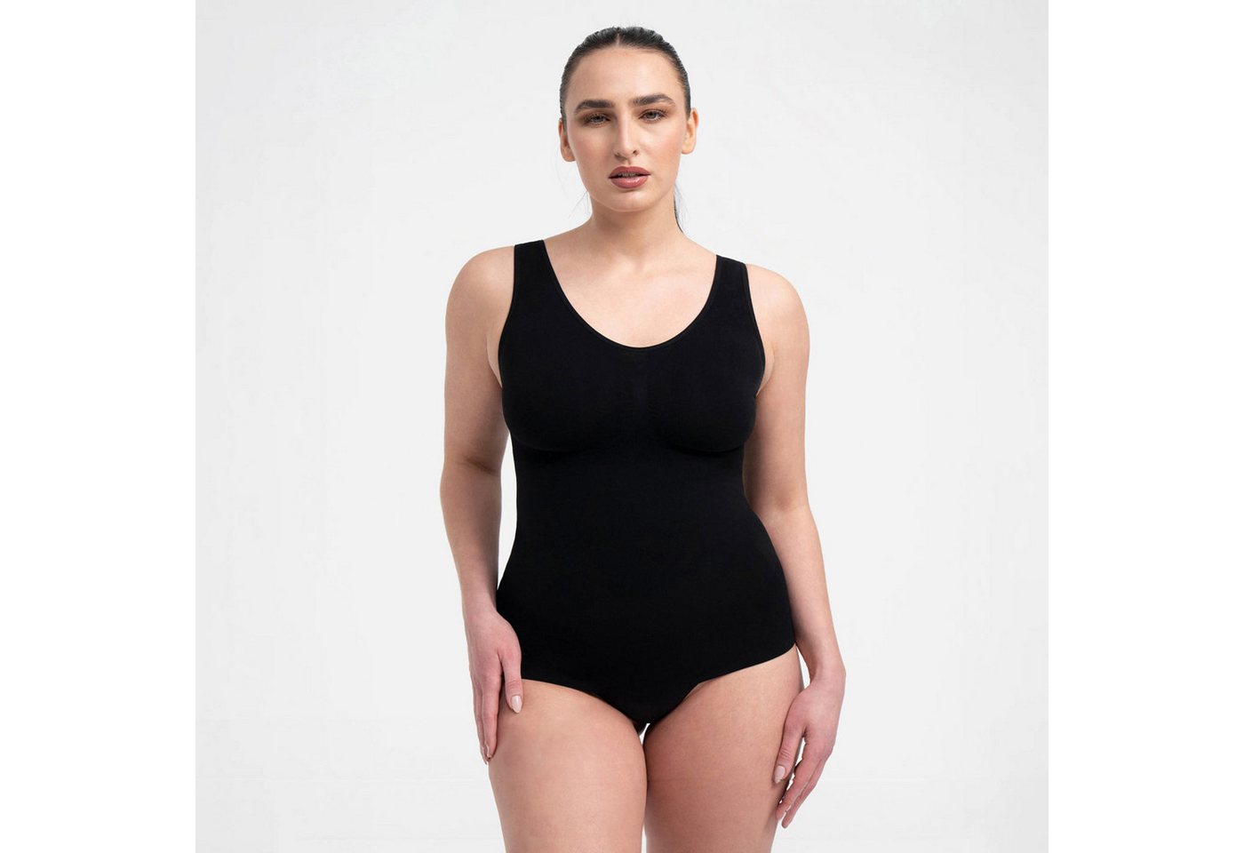 Creamy Fabrics Miederbody Shaping Unterhemd-Schwarz-XL (1-tlg) von Creamy Fabrics
