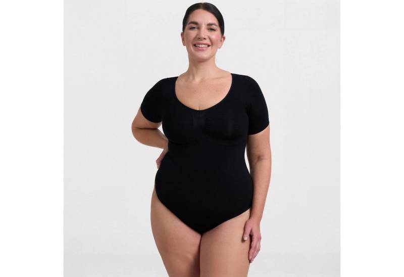 Creamy Fabrics Miederbody T-Shirt Bodysuit Sculpting Shapewear mit Slip-Schwarz-3XL (1-tlg) Figurformend von Creamy Fabrics
