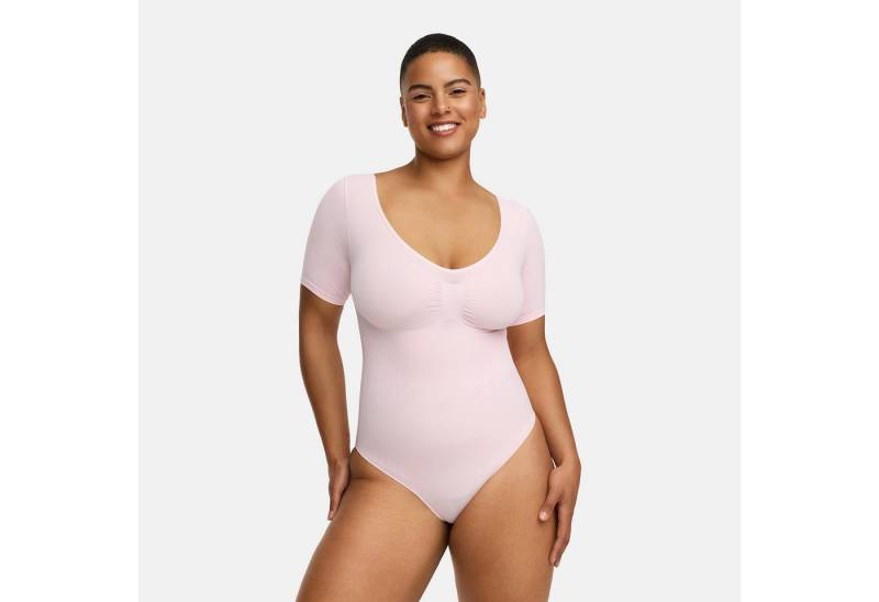 Creamy Fabrics Miederbody T-Shirt Bodysuit Sculpting Shapewear mit String-Baby Pink-5XL (1-tlg) Figurformend Creamy Fabrics Miederbody T-Shirt Bodysuit Sculpting Shapewear mit String-Baby Pink-5XL (1-tlg) Figurformend von Creamy Fabrics