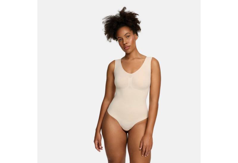 Creamy Fabrics Miederbody Tank Bodysuit Sculpting Shapewear mit Slip (2)-Sand-5XL (1-tlg) Figurformend von Creamy Fabrics