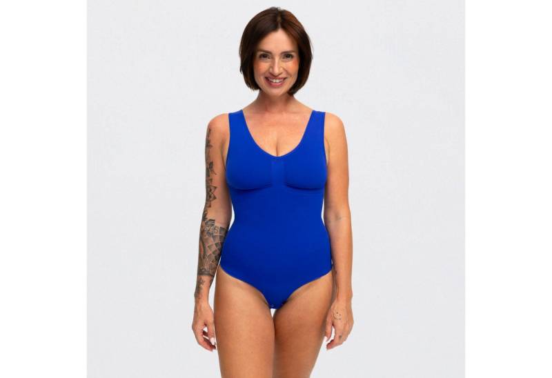 Creamy Fabrics Miederbody Tank Bodysuit Sculpting Shapewear mit Slip (2)-Web Surf Blue-L (1-tlg) Figurformend von Creamy Fabrics
