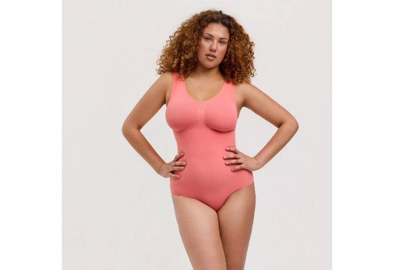 Creamy Fabrics Miederbody Tank Bodysuit Sculpting Shapewear mit String (2)-Coral-3XL (1-tlg) Figurformend von Creamy Fabrics