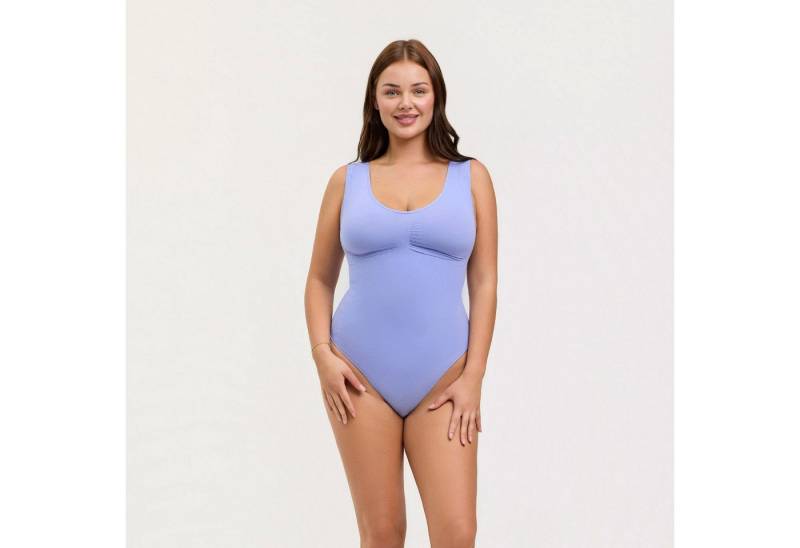 Creamy Fabrics Miederbody Tank Bodysuit Sculpting Shapewear mit String (2)-Soft Violet-XS (1-tlg) Figurformend von Creamy Fabrics