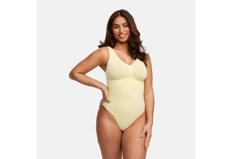 Creamy Fabrics Miederbody Tank Bodysuit Sculpting Shapewear mit String-Baby Yellow-3XL (1-tlg) Figurformend Creamy Fabrics Miederbody Tank Bodysuit Sculpting Shapewear mit String-Baby Yellow-3XL (1-tlg) Figurformend von Creamy Fabrics