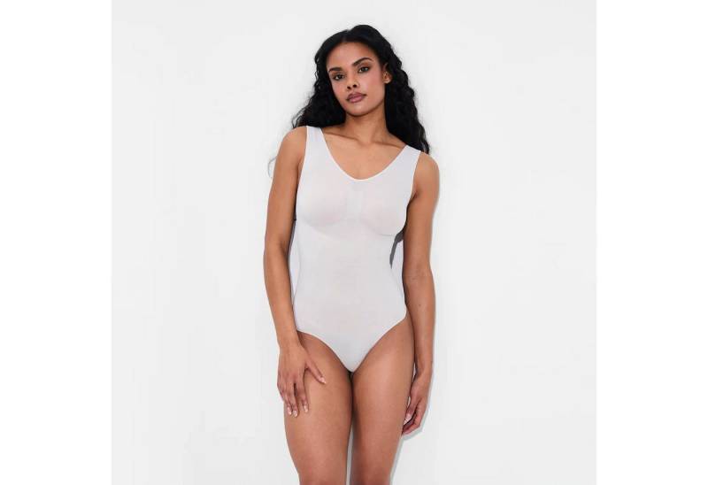 Creamy Fabrics Miederbody Tank Bodysuit Sculpting Shapewear mit String-Light Grey-3XL (1-tlg) Figurformend von Creamy Fabrics