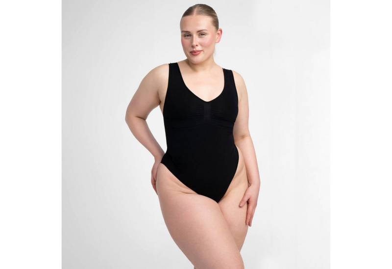 Creamy Fabrics Miederbody Tank Bodysuit Sculpting Shapewear mit String-Schwarz-M (1-tlg) Figurformend von Creamy Fabrics