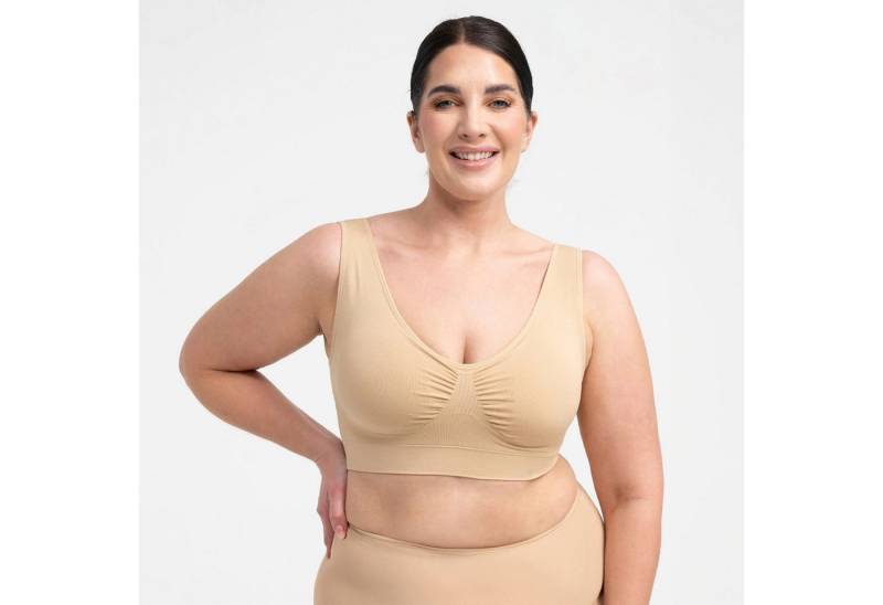 Creamy Fabrics Soft-BH Comfy Bra-Beige-XL (1-tlg) von Creamy Fabrics