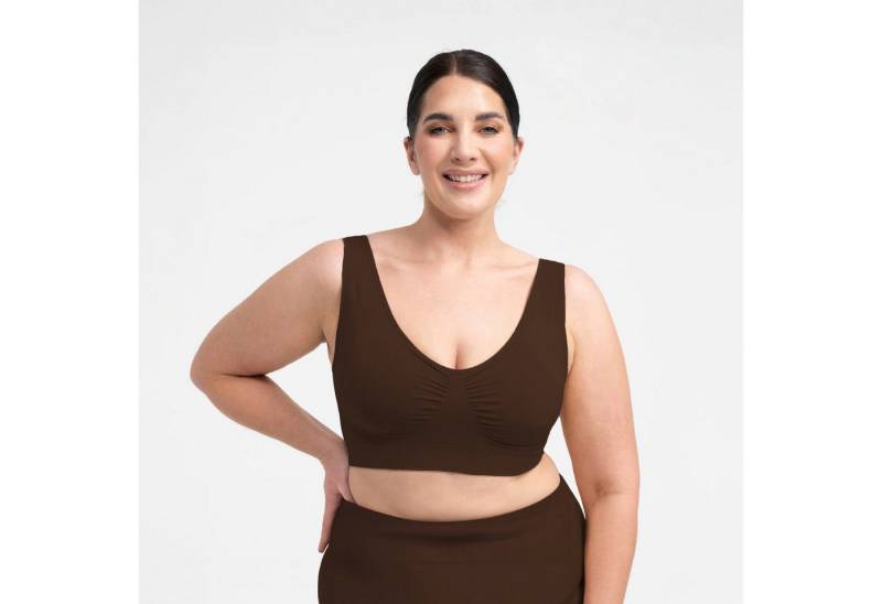 Creamy Fabrics Soft-BH Comfy Bra-Braun-XL (1-tlg) von Creamy Fabrics