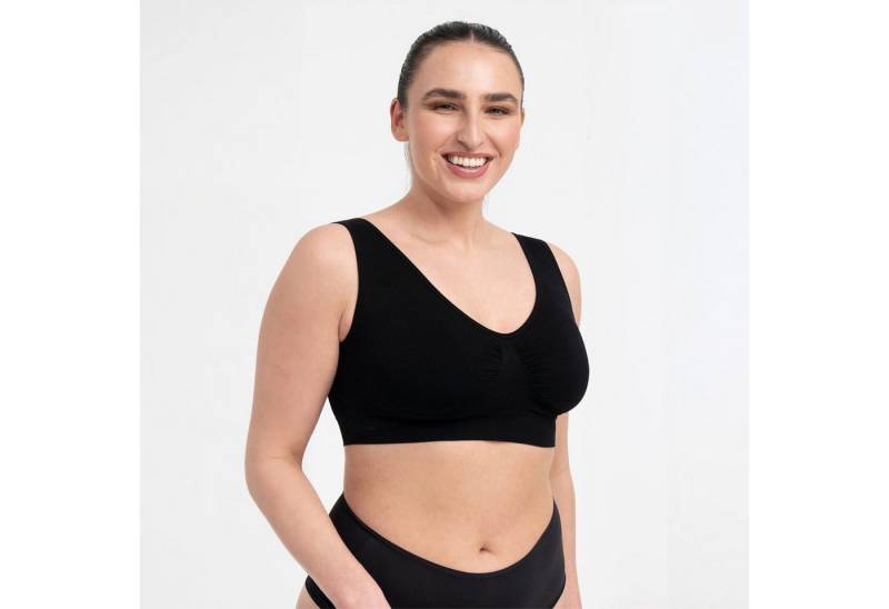 Creamy Fabrics Soft-BH Comfy Bra-Schwarz-2XL (1-tlg) von Creamy Fabrics