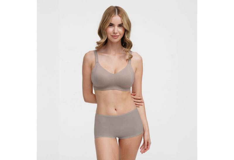 Creamy Fabrics Soft-BH Seamless Compact Push-Up BH-Dark Taupe-XS (1-tlg) von Creamy Fabrics