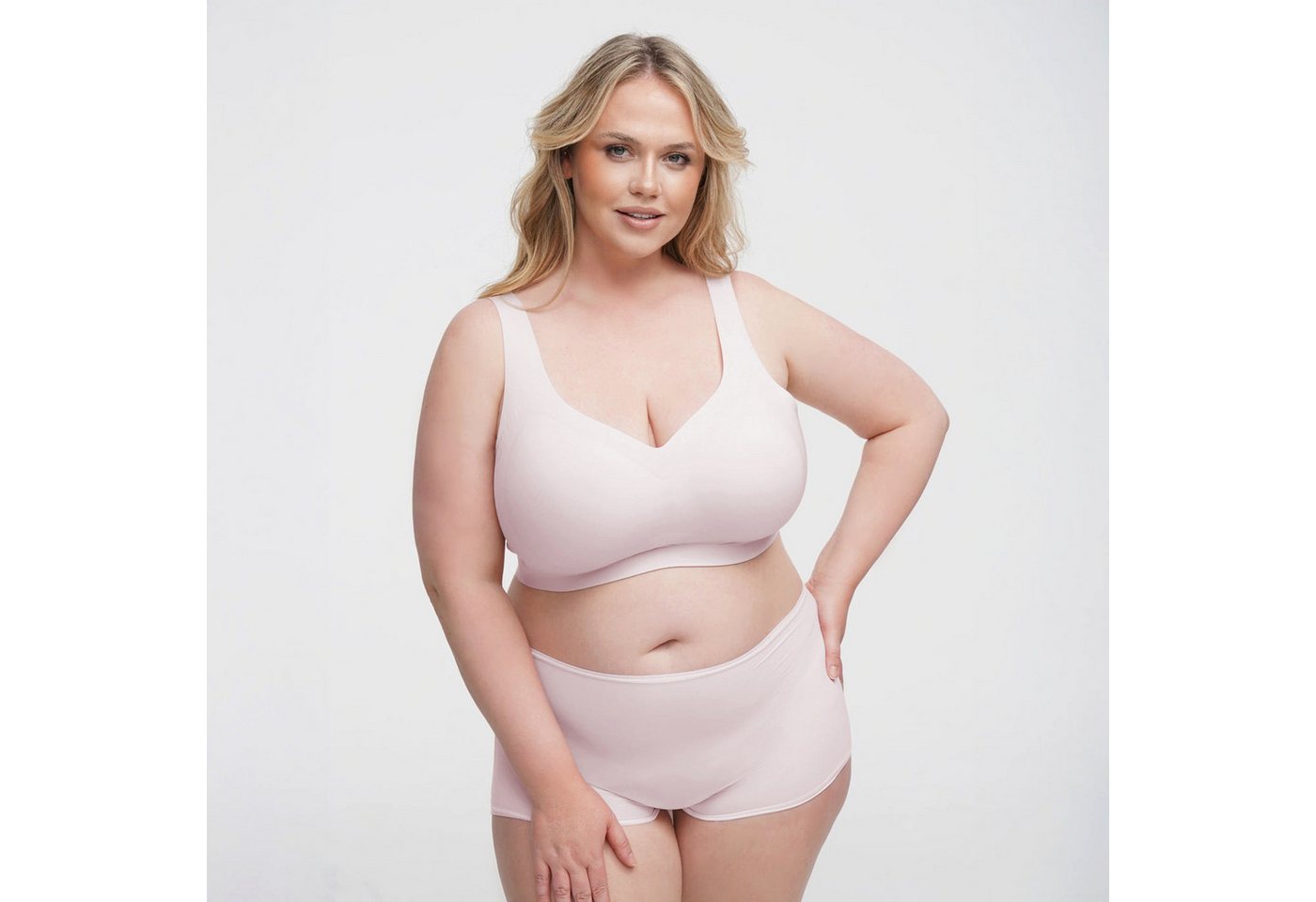 Creamy Fabrics Soft-BH Comfort Minimizer Back Support BH-Pink-L (1-tlg) von Creamy Fabrics