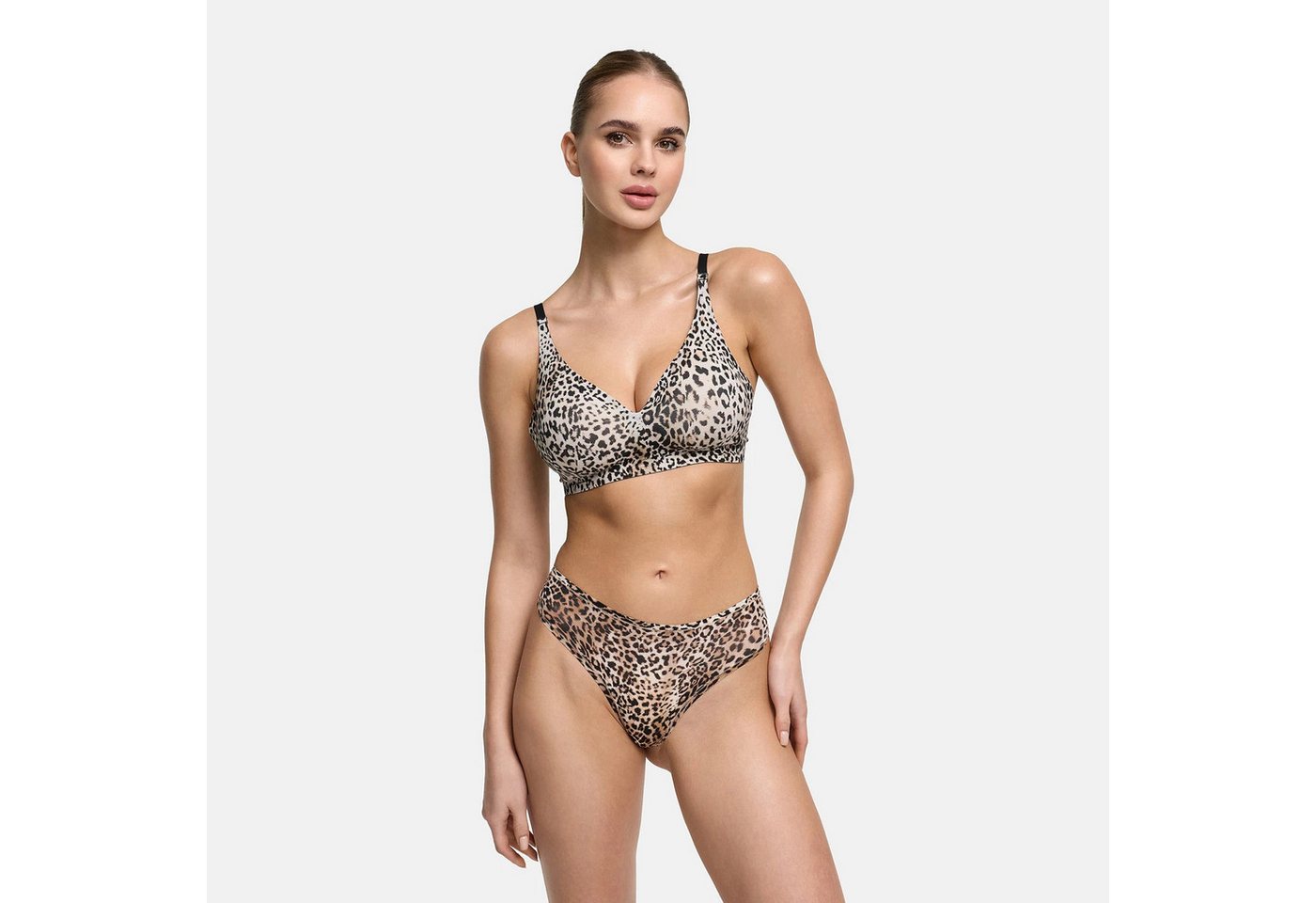 Creamy Fabrics Soft-BH Comfort Push-Up BH (2)-Leopard-XS (1-tlg) von Creamy Fabrics