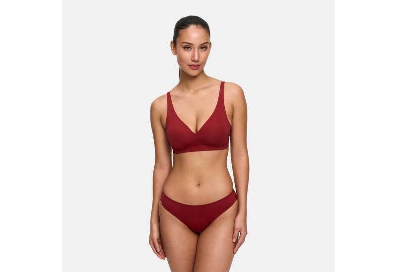 Creamy Fabrics Soft-BH Comfort Push up BH mit Spitze-Wine Red-L (1-tlg) von Creamy Fabrics