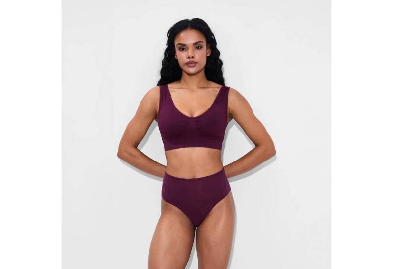 Creamy Fabrics Soft-BH Comfy Bra-Burgundy-S (1-tlg) von Creamy Fabrics
