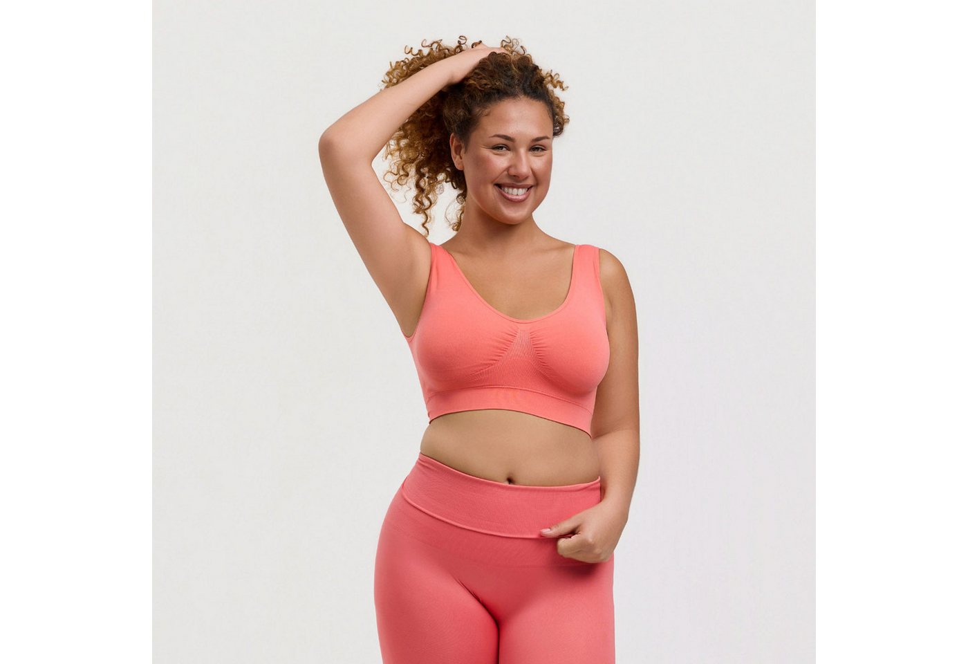 Creamy Fabrics Soft-BH Comfy Bra-Coral-L (1-tlg) von Creamy Fabrics