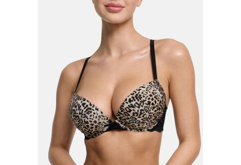 Creamy Fabrics Soft-BH Light Push up BH mit Spitze-Leopard-75C (1-tlg) von Creamy Fabrics