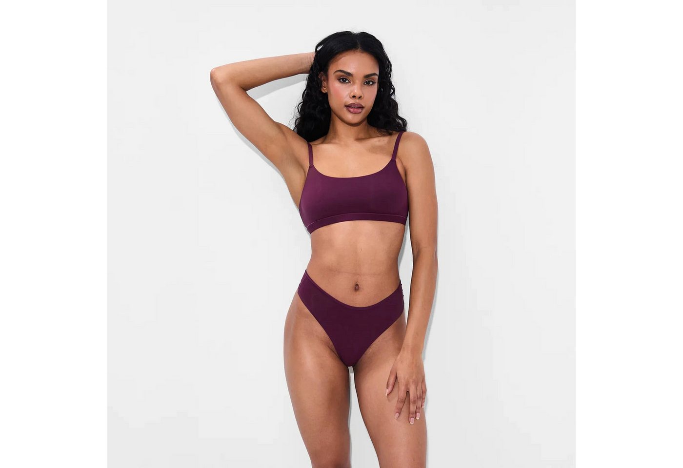 Creamy Fabrics Soft-BH Scoop Bralette-Burgundy-M (1-tlg) von Creamy Fabrics