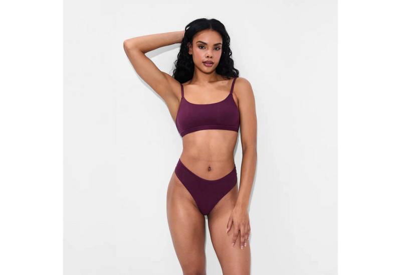 Creamy Fabrics Soft-BH Scoop Bralette-Burgundy-M (1-tlg) von Creamy Fabrics