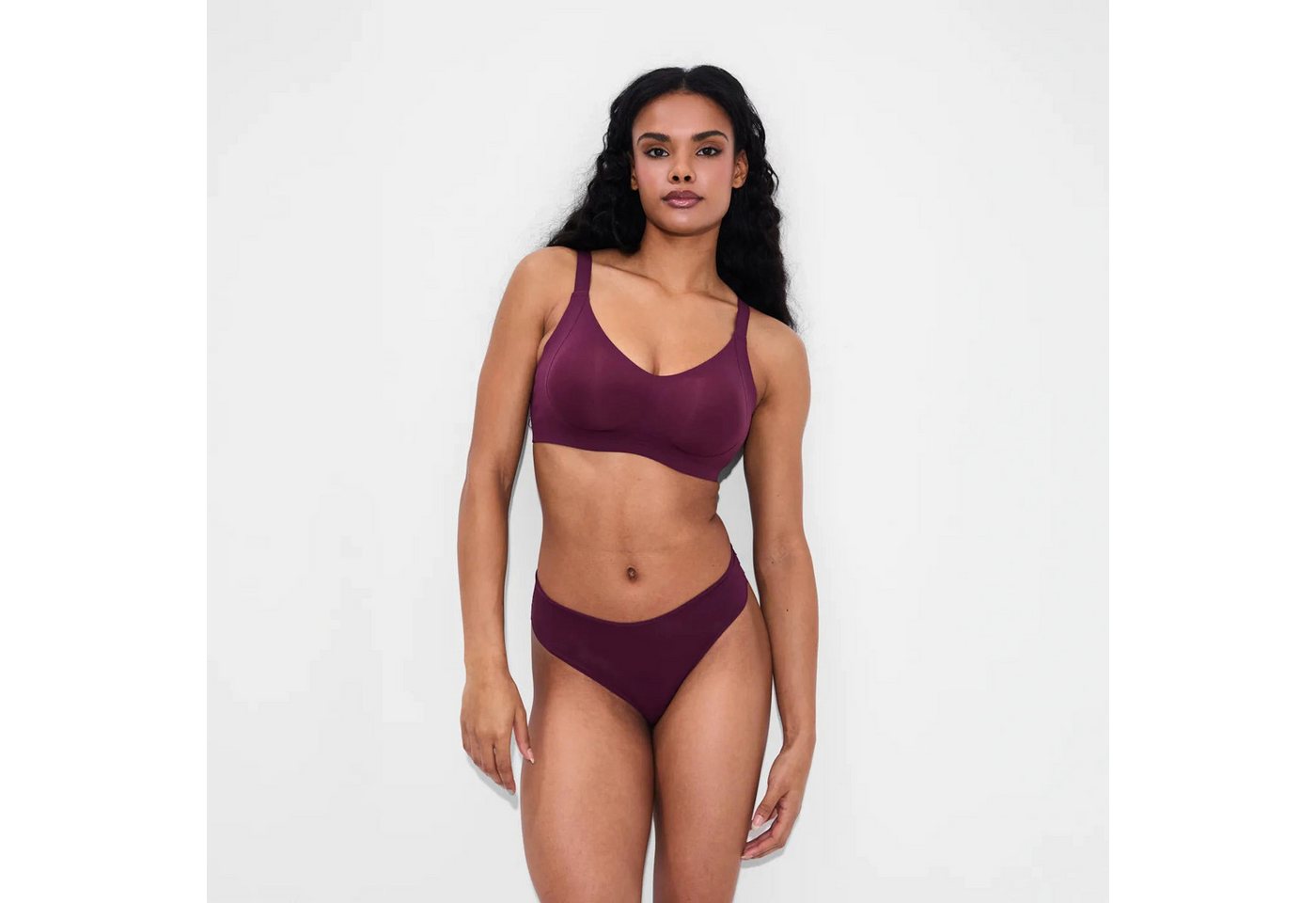 Creamy Fabrics Soft-BH Seamless Compact Push-Up BH-Burgundy-L (1-tlg) von Creamy Fabrics