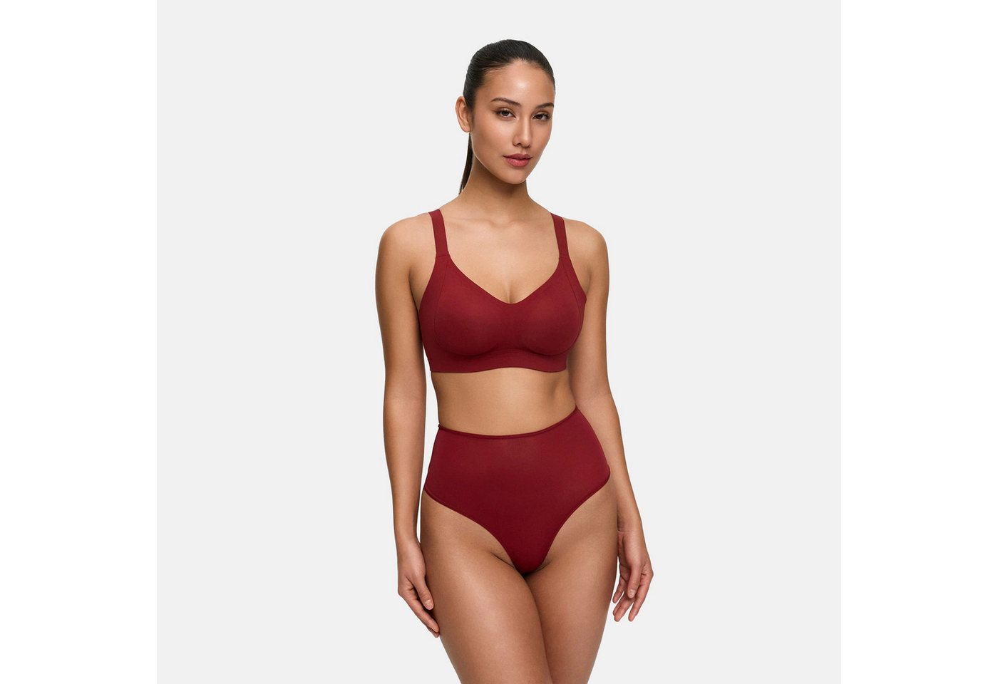 Creamy Fabrics Soft-BH Seamless Compact Push-Up BH-Wine Red-M (1-tlg) von Creamy Fabrics