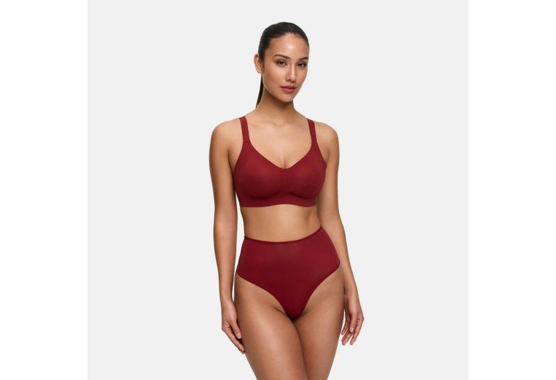 Creamy Fabrics Soft-BH Seamless Compact Push-Up BH-Wine Red-S (1-tlg) von Creamy Fabrics
