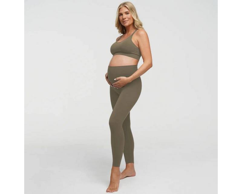 Creamy Fabrics Umstandsleggings Seamless Umstandsleggings-Taupe-M (1-tlg) von Creamy Fabrics