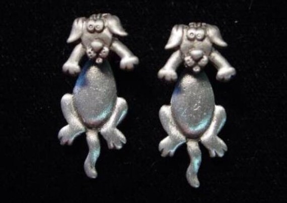 3D-Zinn-Hund Ohrringen 3D-Zinn-Hund Ohrringen von CreasFimoCindy