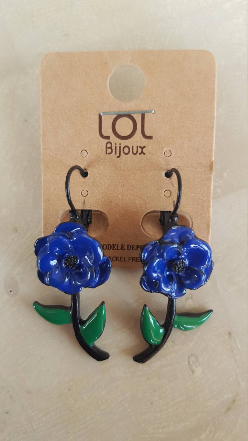 Blaue Blumenohrringe Von Lol Jewelry Blaue Blumenohrringe Von Lol Jewelry von CreasFimoCindy
