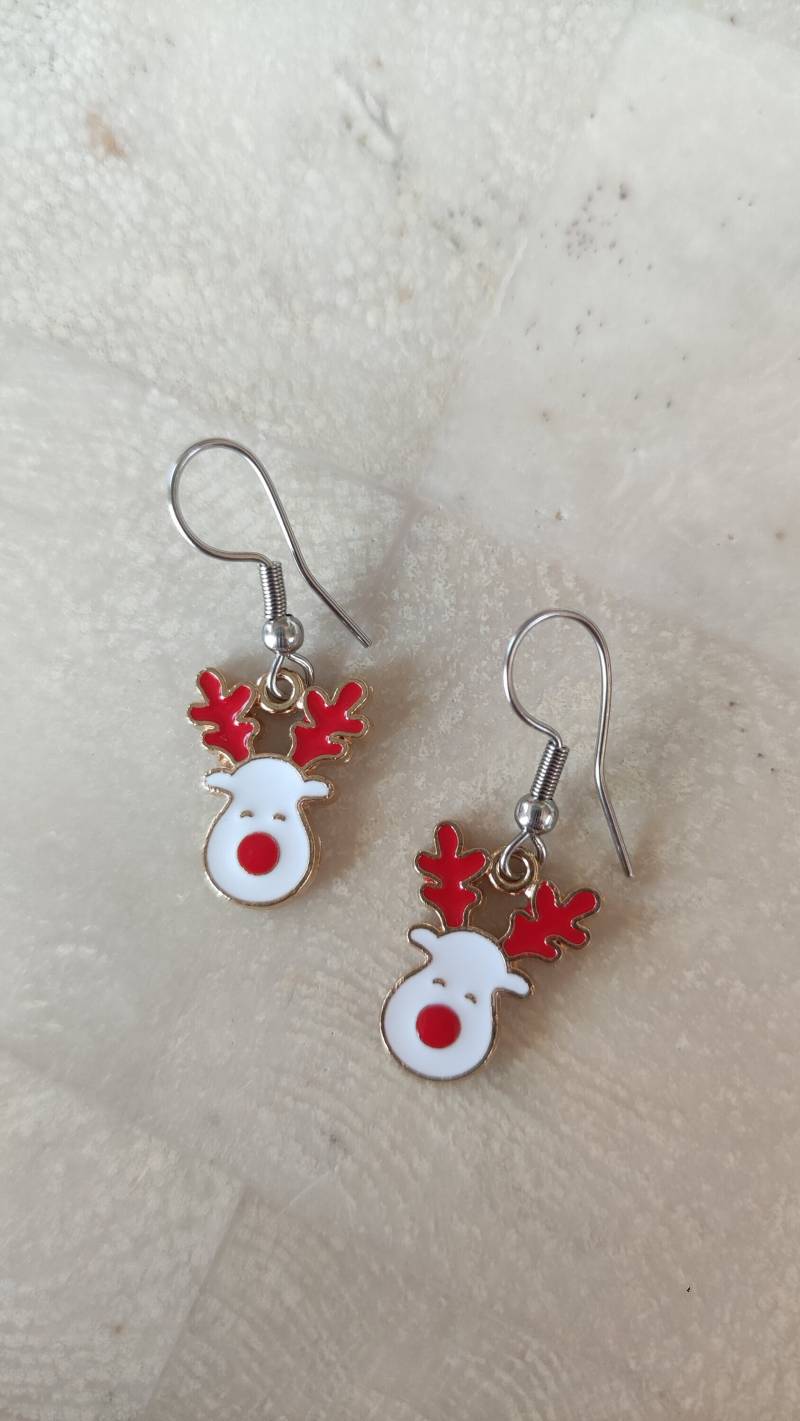 Weihnachts-Rentier-Ohrringe Mit Weihnachtsmotiv Weihnachts-Rentier-Ohrringe Mit Weihnachtsmotiv von CreasFimoCindy
