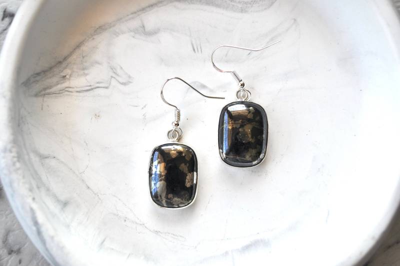 Schwarzer Achat Ohrringe Handgemachte Sterling Silber Ohrringe Schwarzer Achat Ohrringe Handgemachte Sterling Silber Ohrringe von Creasebysurekha