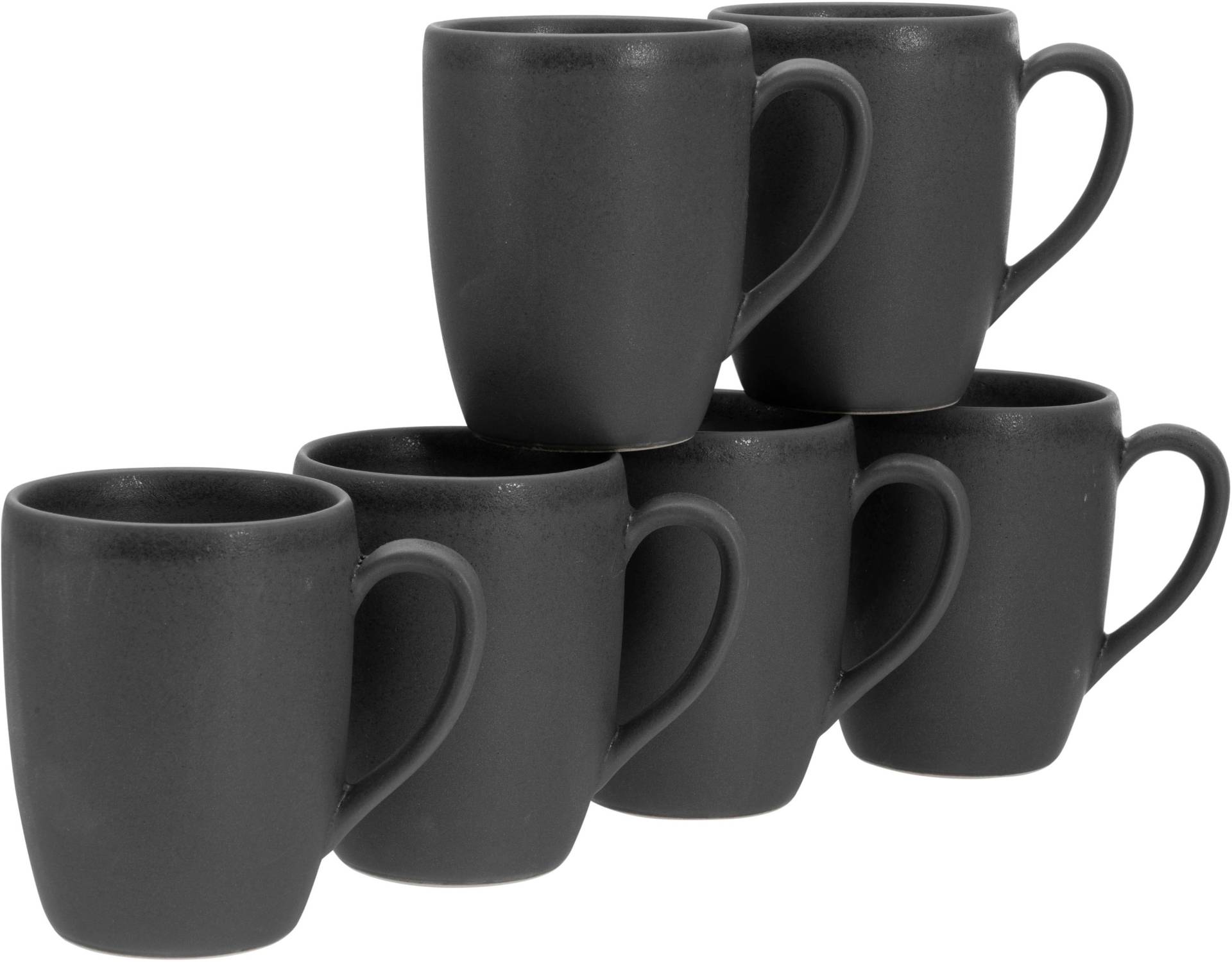 CreaTable Becher "Soft Touch Black", (Set, 6 tlg.) von Creatable