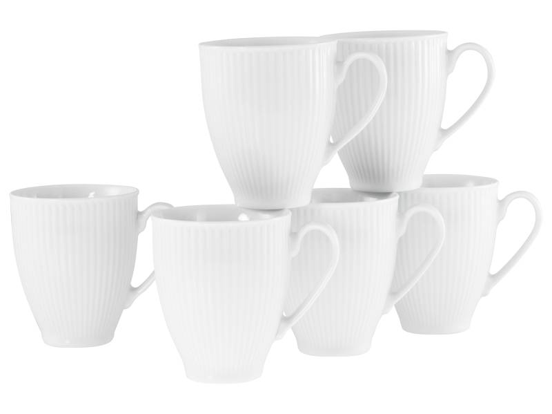 CreaTable Becher "Valencia Weiß, Kaffeebecher, 6-tlg." Elegant, Boho Chic von Creatable