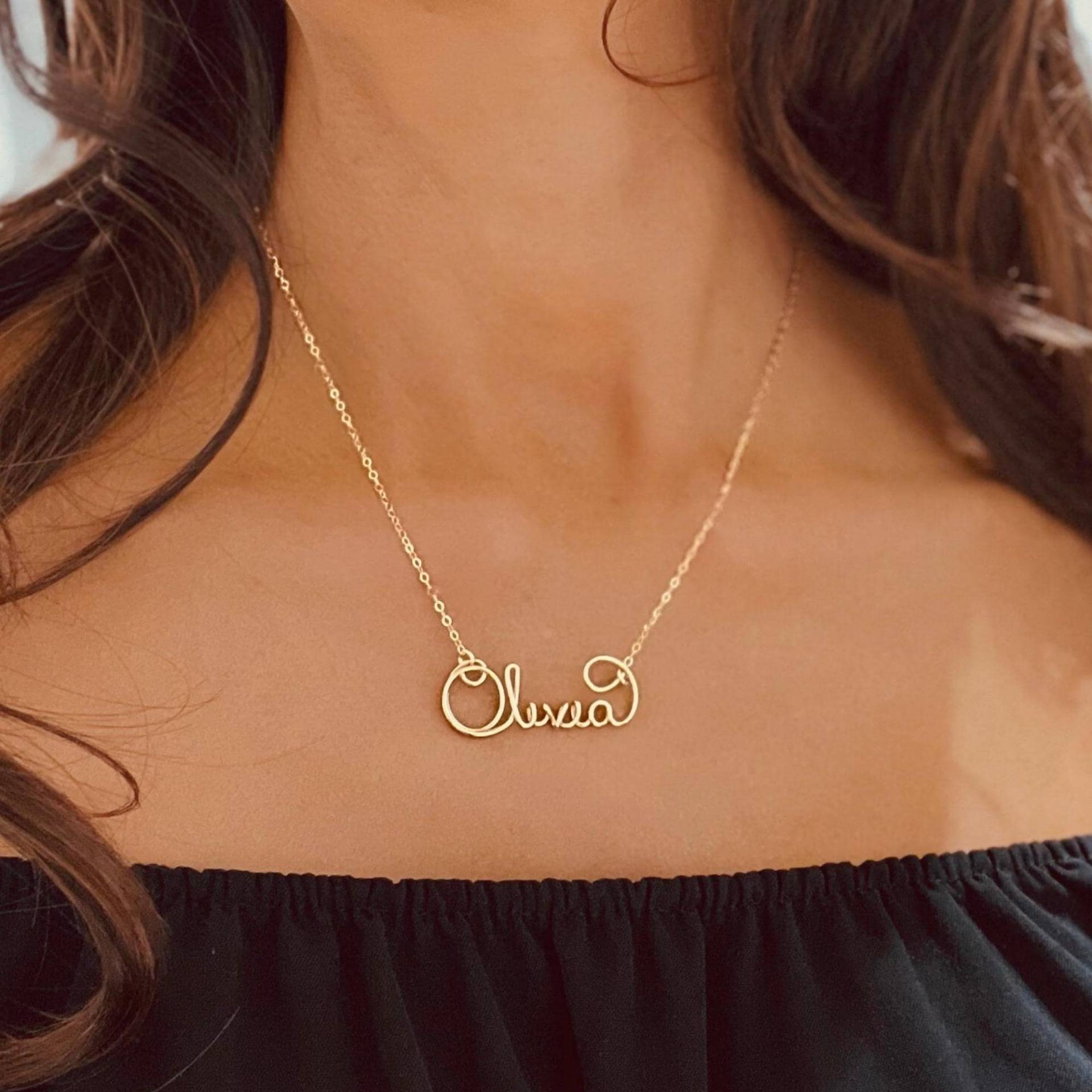 Name Halskette Gold Fill Oder Sterling Silber, Custom Name Halskette Gold Fill Oder Sterling Silber, Custom von CreatedToEdify