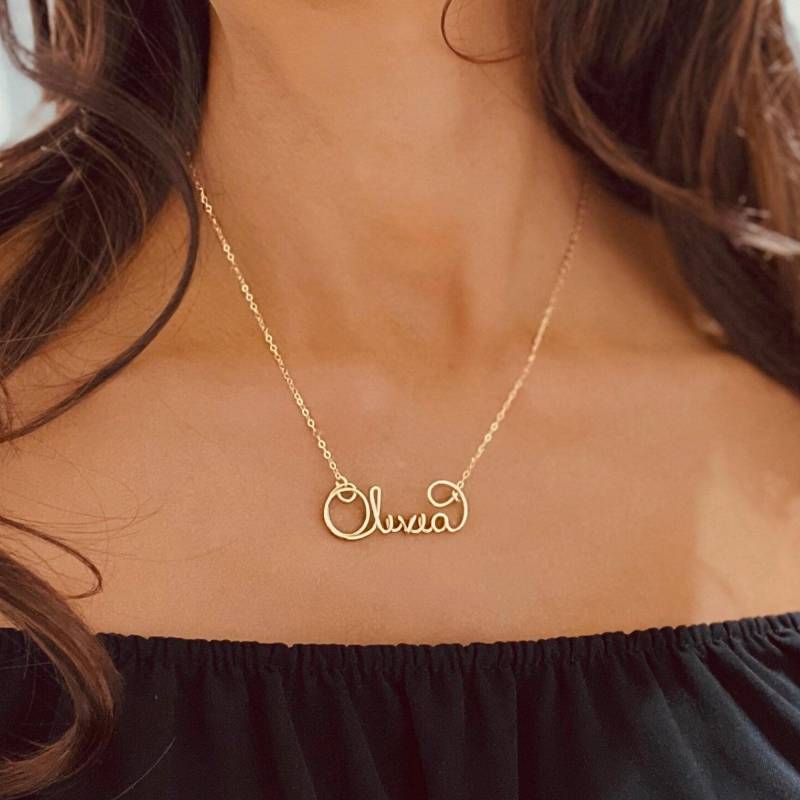 Name Halskette Gold Fill Oder Sterling Silber, Custom Name Halskette Gold Fill Oder Sterling Silber, Custom von CreatedToEdify