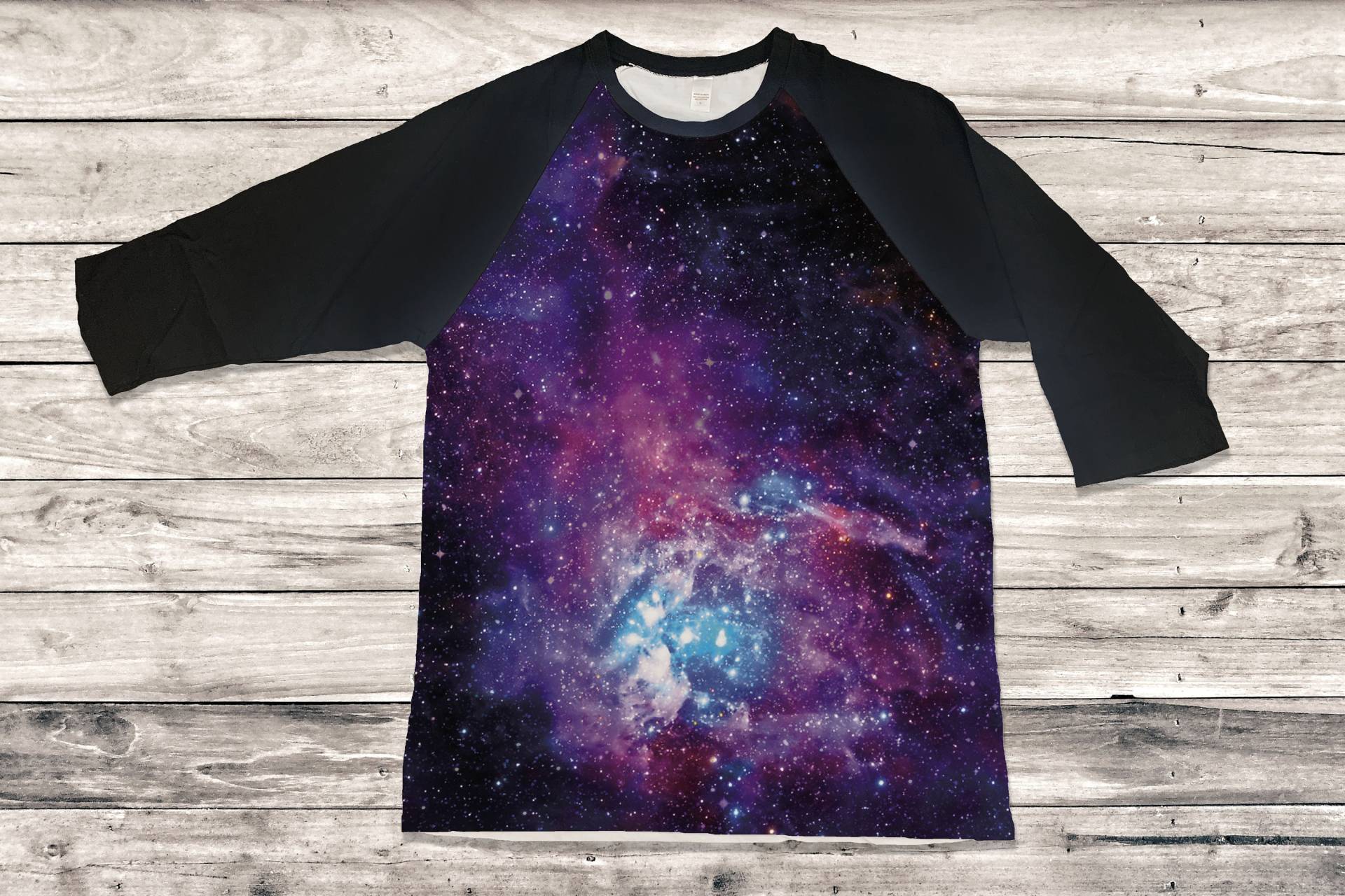 Galaxy Shirt_3/4 Sleeve Raglan Shirt_Choose Unserem Design Oder Reichen Sie Ihr Eigenes Bild Ein Galaxy Shirt_3/4 Sleeve Raglan Shirt_Choose Unserem Design Oder Reichen Sie Ihr Eigenes Bild Ein von CreatedbyMaMa