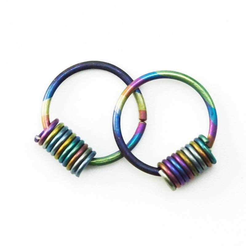 Hypoallergene Niobium Ohrring Hoop - 20 Oder 22 Gauge 10 Mm Außendurchmesser Sie Wählen Die Farbe von CreatingUnkamen