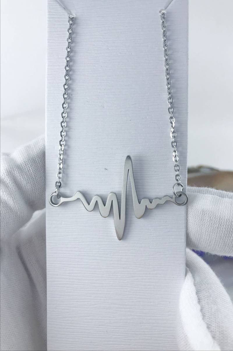 Puls Herzschlag Diagramm Halskette, Kurve, Ecgnurse Arzt Neue Mutter Geschenk, Baby Ekg von CreatioDesign