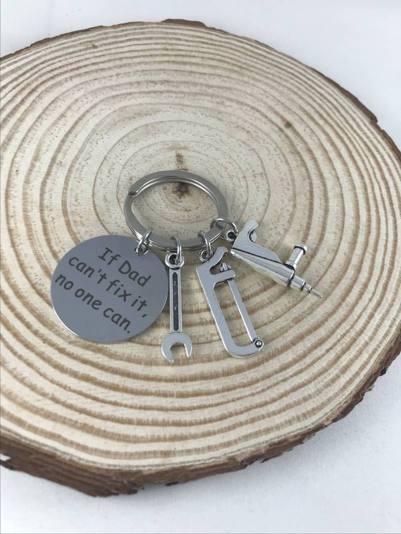 Schlüsselanhänger Wenn Papa, Axt Sah Klinge Schaufel Papas Werkzeug Schlüsselanhänger, Schraubenschlüssel, Bohrmaschine von CreatioDesign