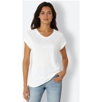 Witt Weiden Damen Leinen-Viskose-Shirt weiß von CREATION L PREMIUM