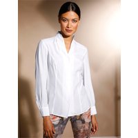 Witt Weiden Damen Viskose-Seiden-Bluse weiß von CREATION L PREMIUM