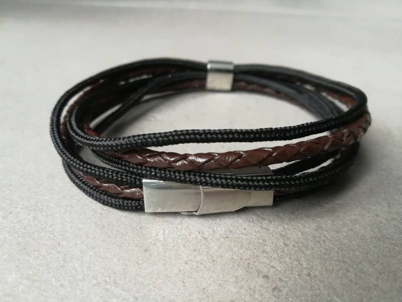Armband Aus Leder Und Paracord von CreationBraceletcuir
