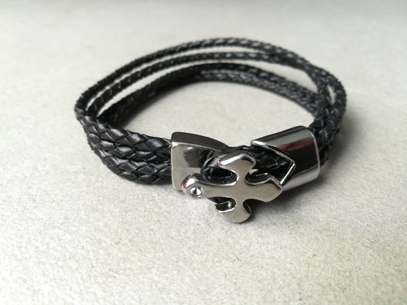 Kreuzlederarmband von CreationBraceletcuir