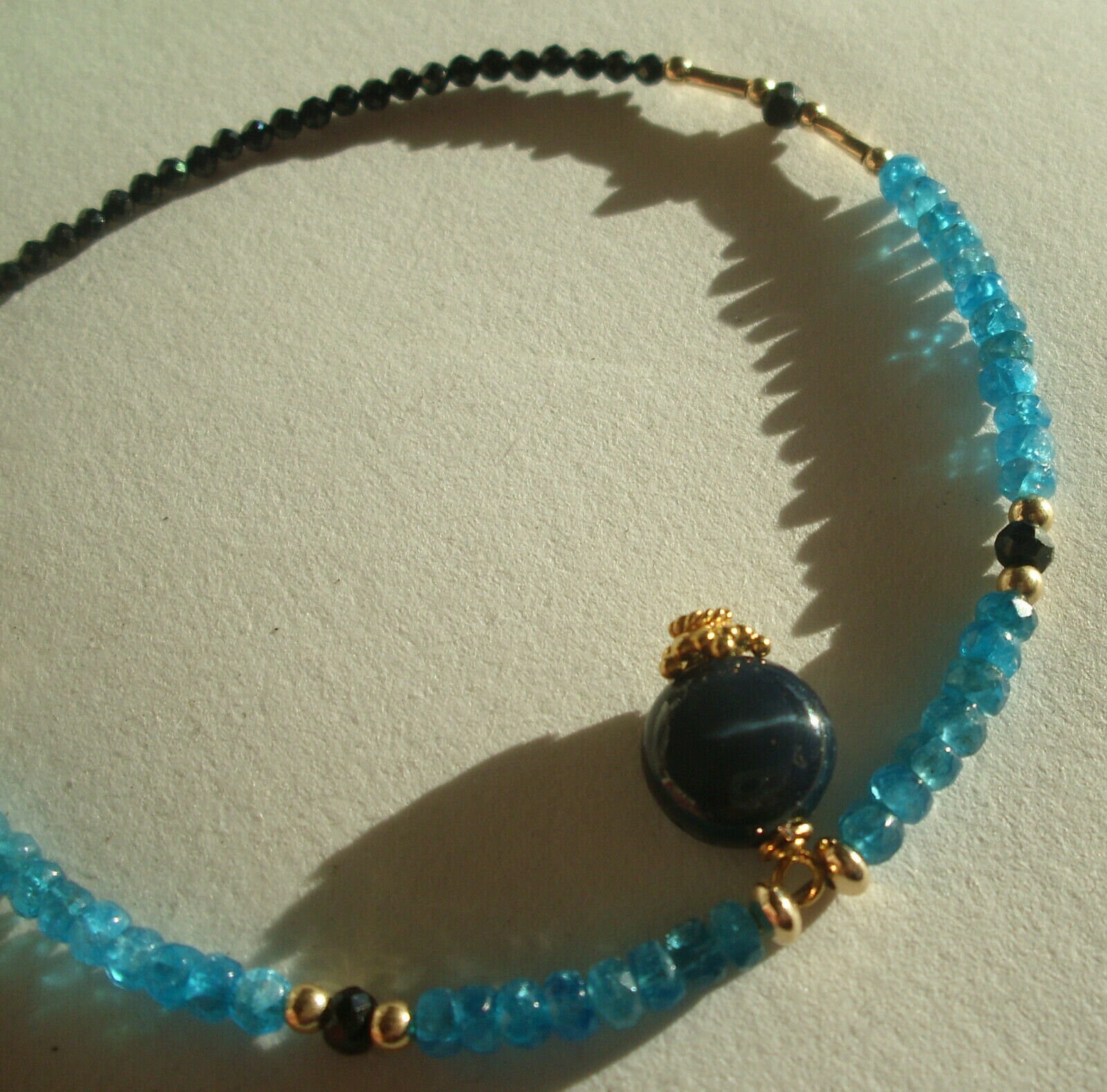 Kette Sternsaphir, Saphir, Spinell Und Petrol Apatit Kette Sternsaphir, Saphir, Spinell Und Petrol Apatit von CreationEdlerSteine