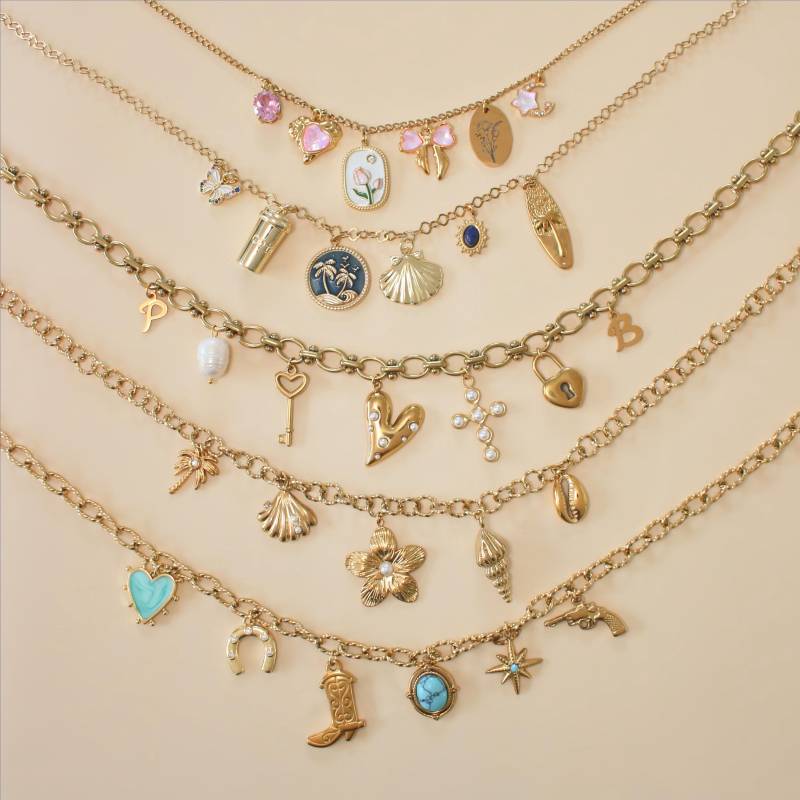 18K Edelstahl - Bauen Sie Ihre Eigenen Benutzerdefinierten Charm Halsketten Personalisierte Geburtstagsgeschenke Für Frauen Vintage Anhänger von CreationMegane