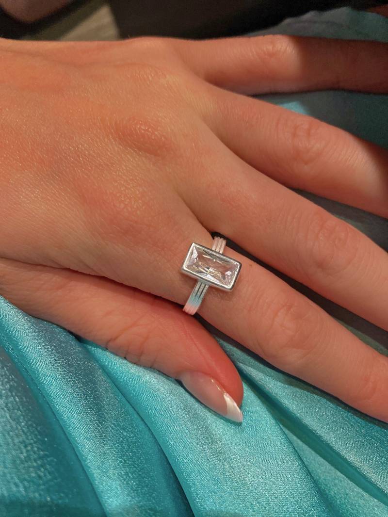 Darcy - 925 Sterling Silber Oder Gold Eleganter Offener Ring Für Frauen ∙ Hohe Qualität Wasserdicht Statement Kristall Cz Ehering von CreationMegane