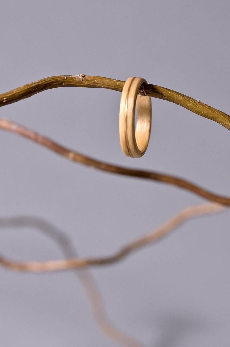 Ring Aus Ahornholz Und Messing, Naturbelassen, Handgefertigt Personalisiert von CreationsBoiseesfr