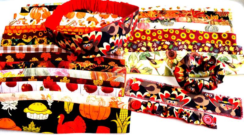 Herbst Thanksgiving Erntedank Stirnbänder Mit Oder Ohne Knöpfe/Ear Schoner/Haargummis/Tuch Manschette Armbänder von CreationsByBronte